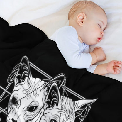 Bastet - The Cat Goddess Eco-conscious Throw Blanket