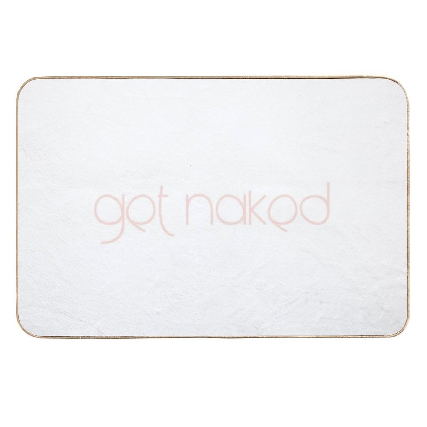 Get Naked Funny Bathroom Graphic  Easy To Clean Bath Mat
