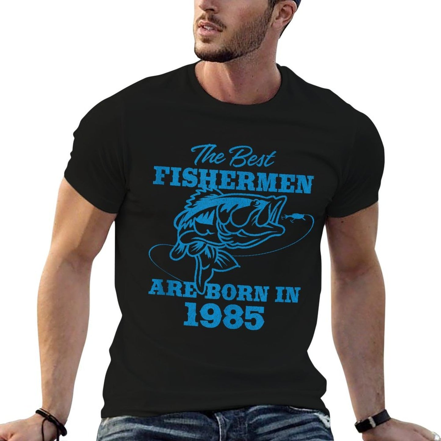 Mens 40 Year Old Fisherman Fishing 1985 40th Birthday  Eco-friendly Material T-Shirt