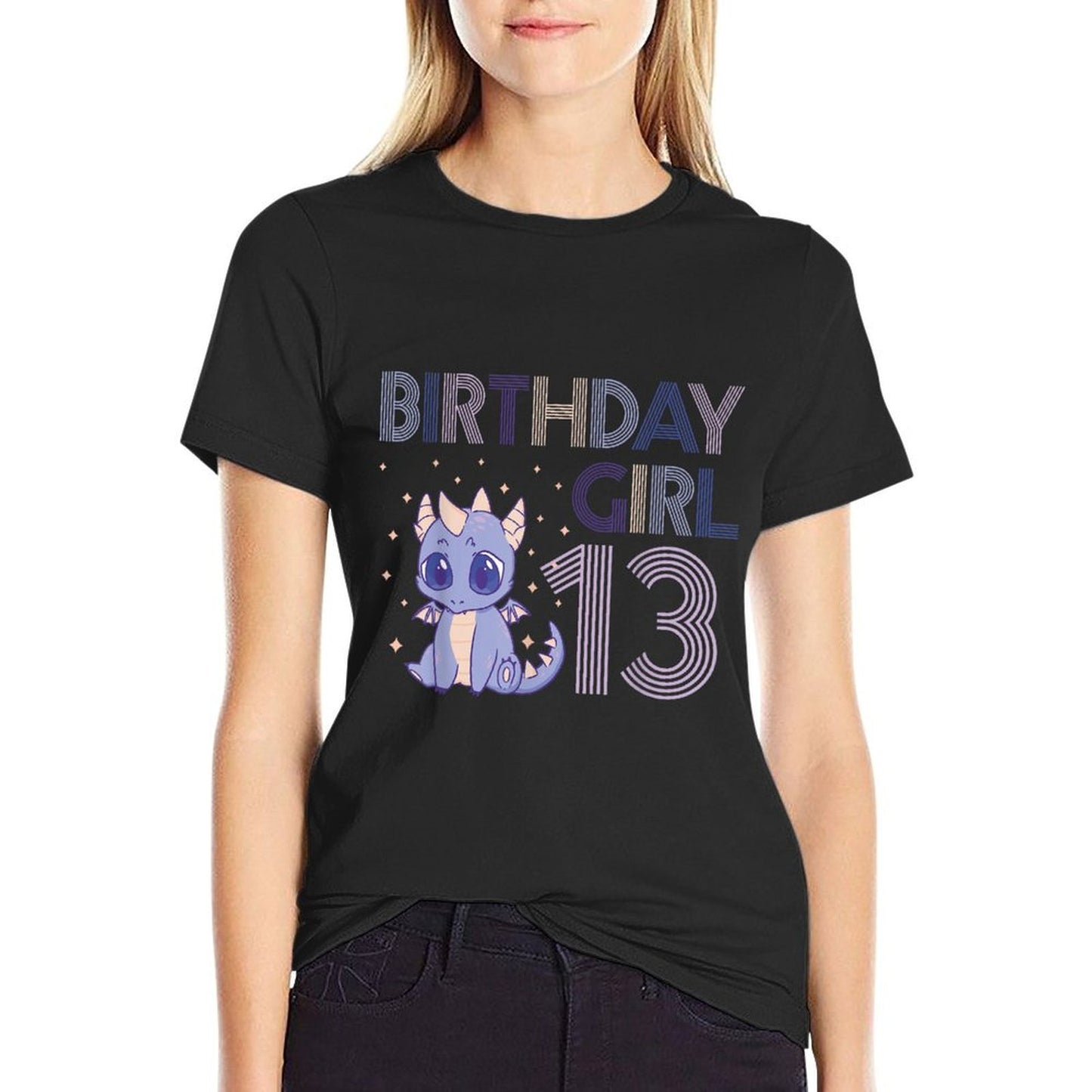 Dragon 13th Birthday Girl Party Mythical Creature Fan Legend  Affordable Price T-Shirt