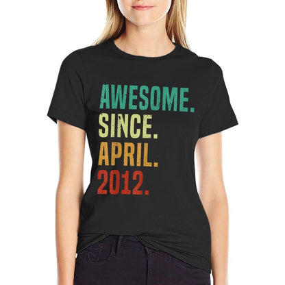 13 Years Old Awesome Since April 2012 13th Birthday  Soft T-Shirt