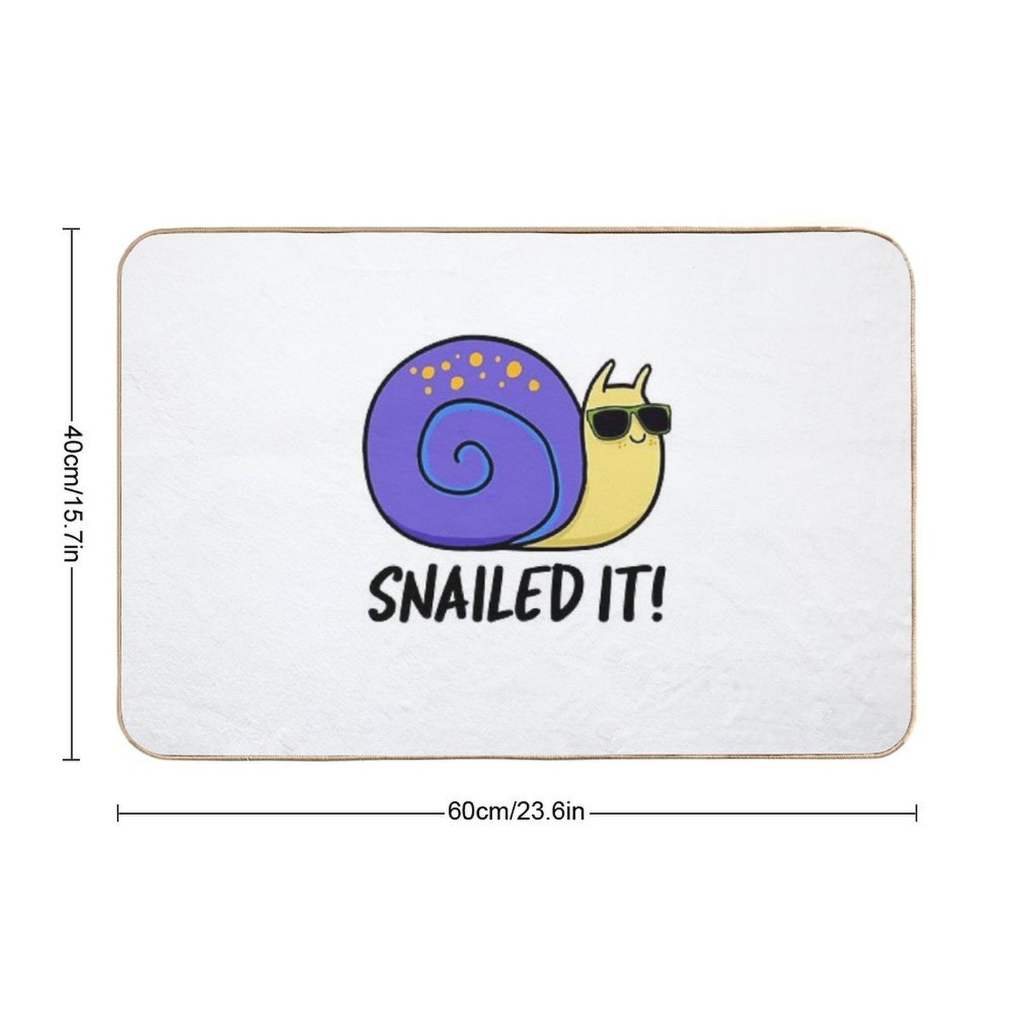 Snailed It Funny Snail Puns  Pet-Safe Bath Mat