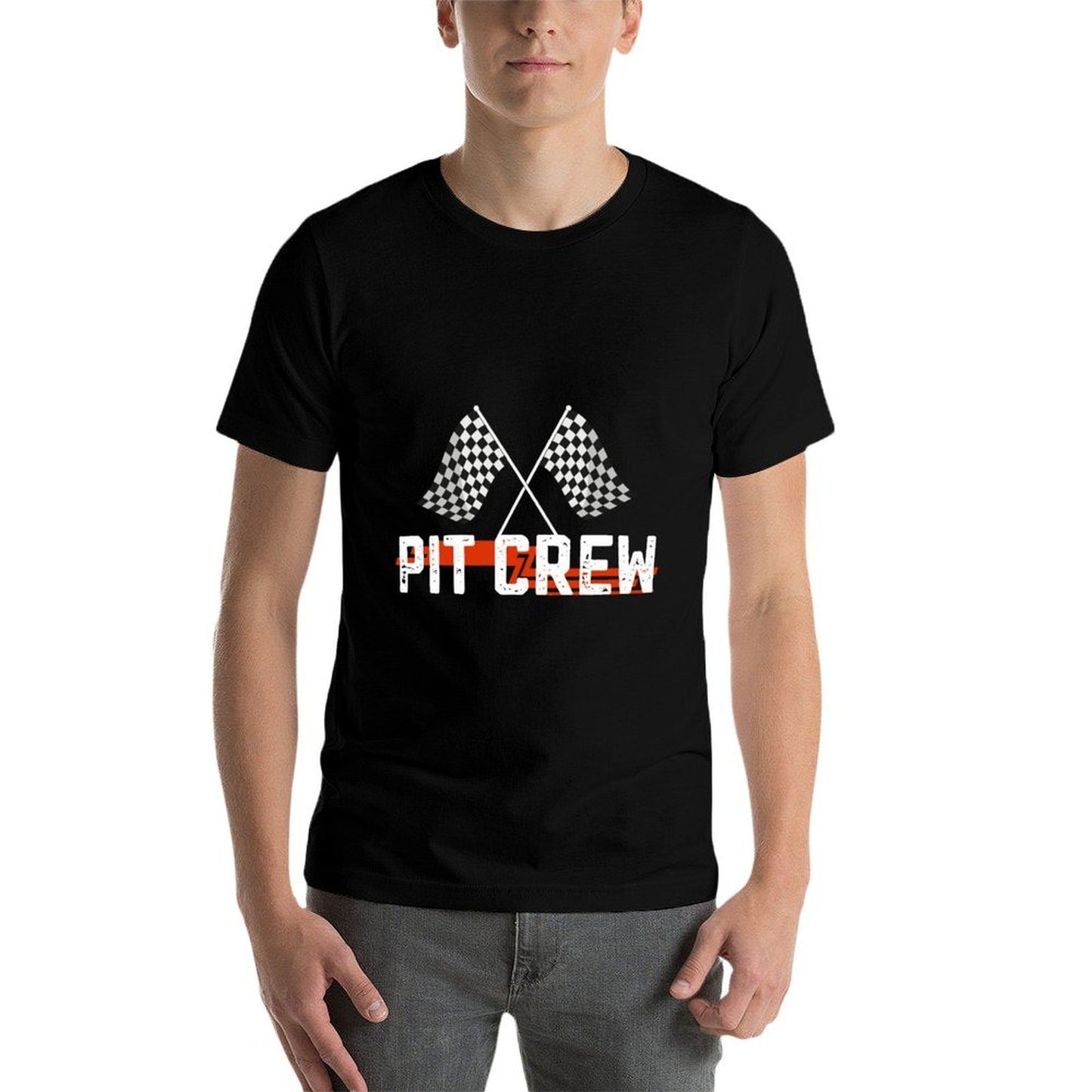 Race Car Driver Birthday Party Racing Family Pit Crew  Easy-care T-Shirt