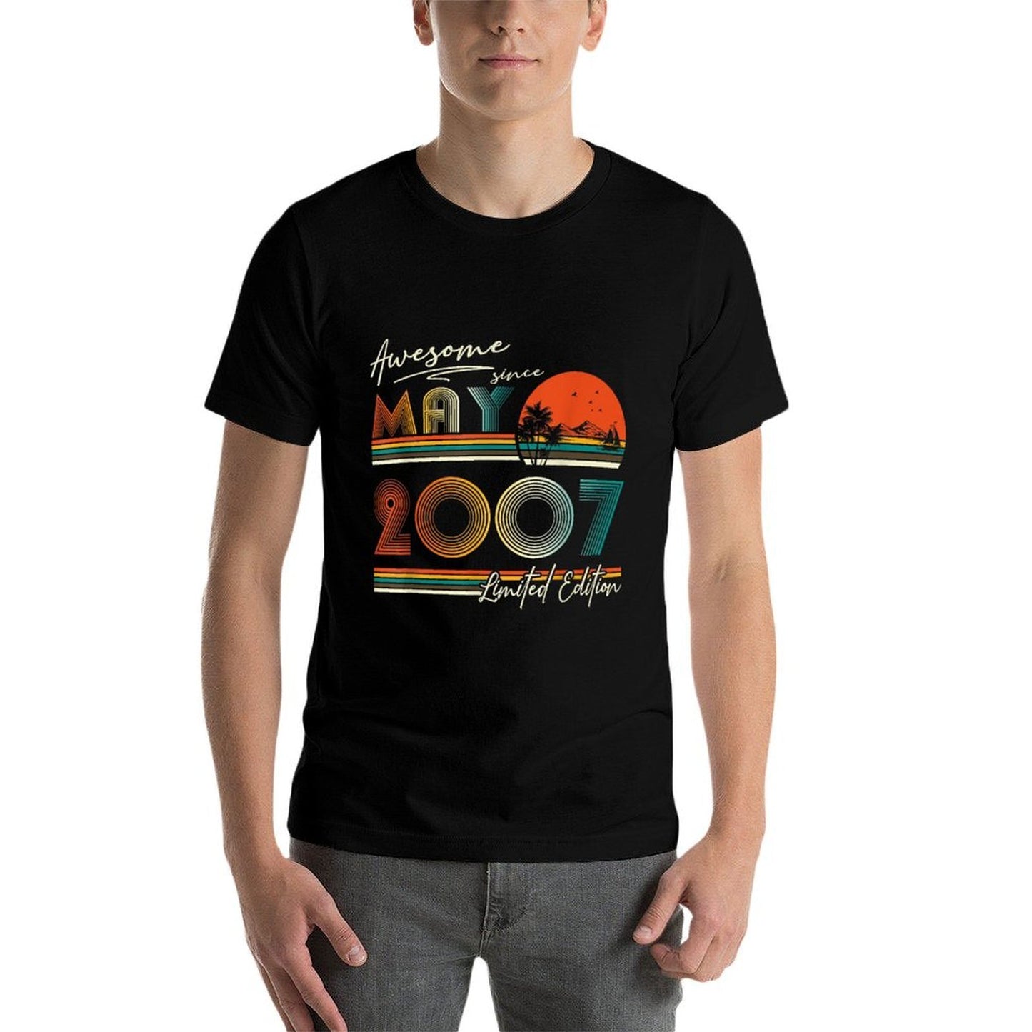 Awesome Since May 2007 Vintage Retro 18th Birthday Boys Girl  Affordable Price T-Shirt
