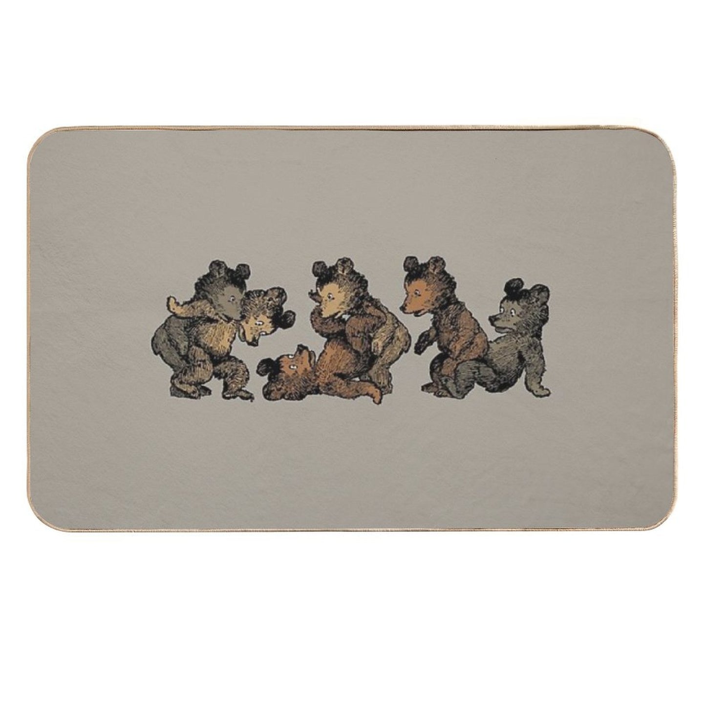 Cubs Playing  Anti-Trip Bath Mat