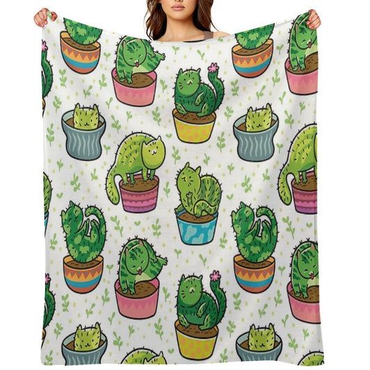 Catcus Lightweight Throw Blanket