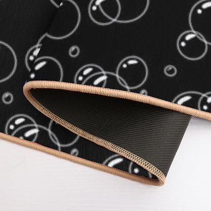 Black And White Bubble Pattern  Easy To Clean Bath Mat