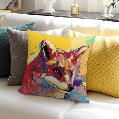 Fox Soft Home Decor Throw Pillow