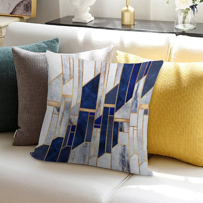 Blue Winter Sky Soft Luxury Feel Throw Pillow