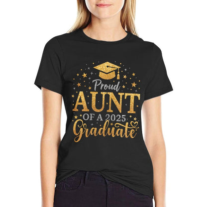 Funny Senior Proud Aunt of A Class of 2025 Graduate  Slim-fit Cut T-Shirt