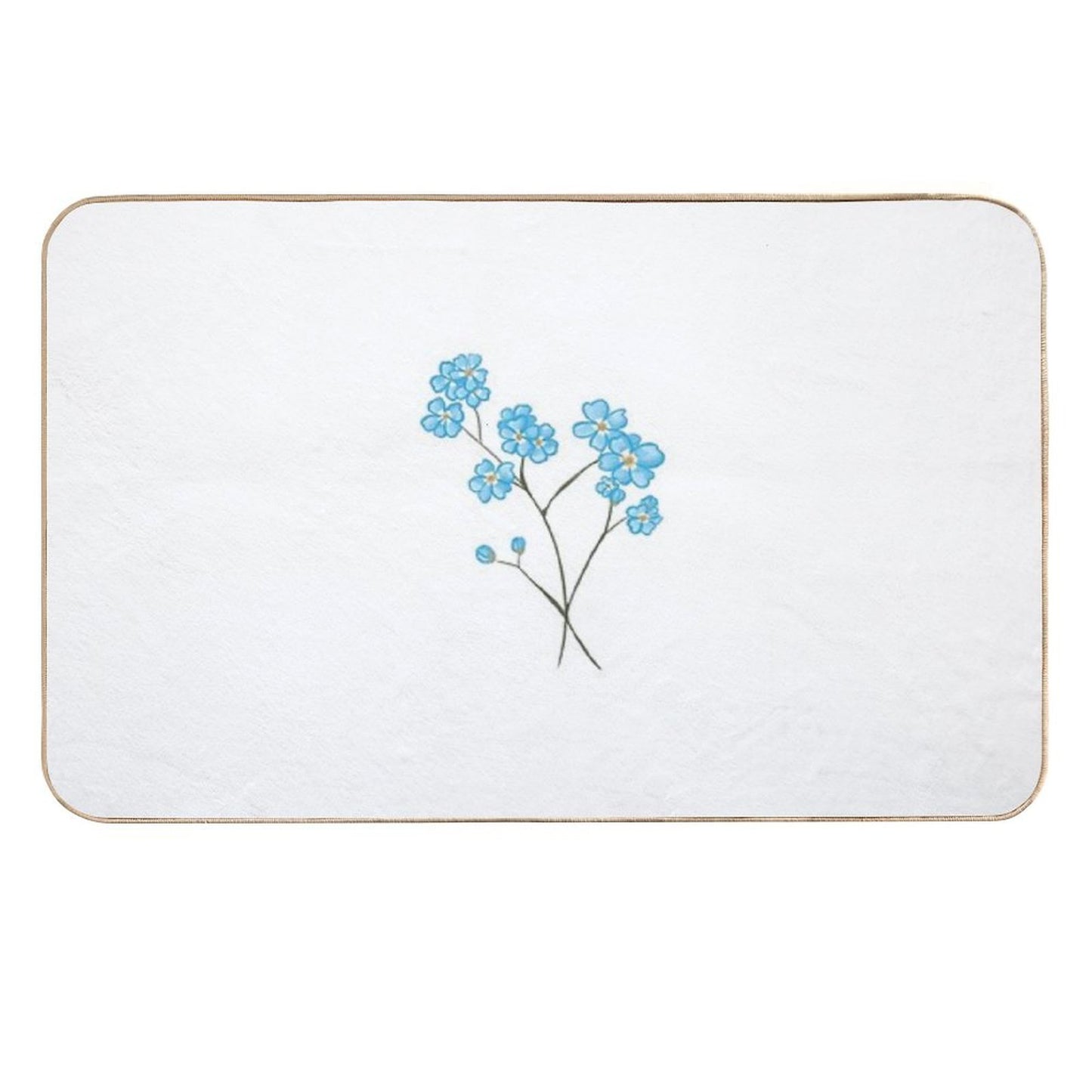 Forget Me Not Durable Bath Mat