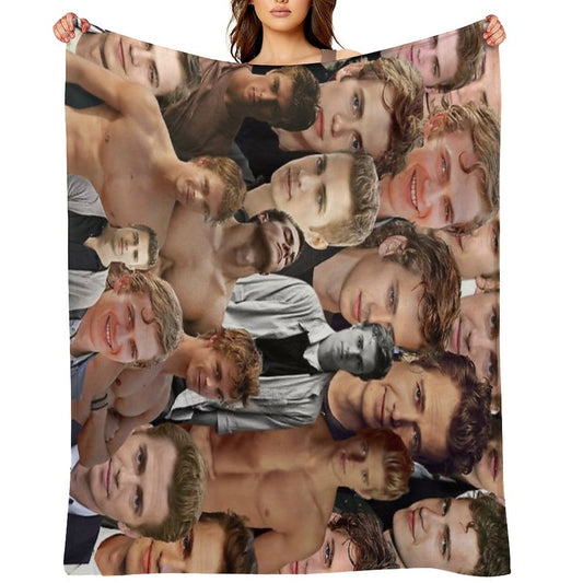 Hayden Christensen Photo Collage Machine-washable Throw Blanket
