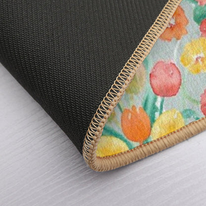 Tulips And Nasturtiums  Pet-Safe Bath Mat