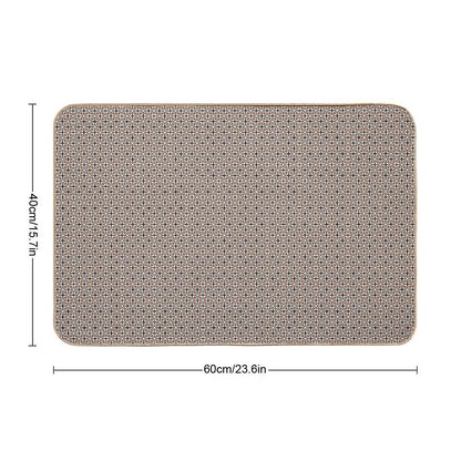 Earth Tones Diamonds And Crosses  Non-Slip Bath Mat