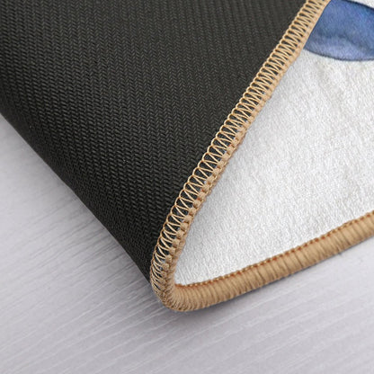 Humpback Whale in Watercolor  Absorbent Bath Mat