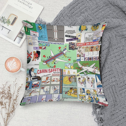 For Your Safety - Collage Soft Gift Ready Throw Pillow