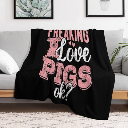 Animal Pigs Pets Gift-ready Throw Blanket