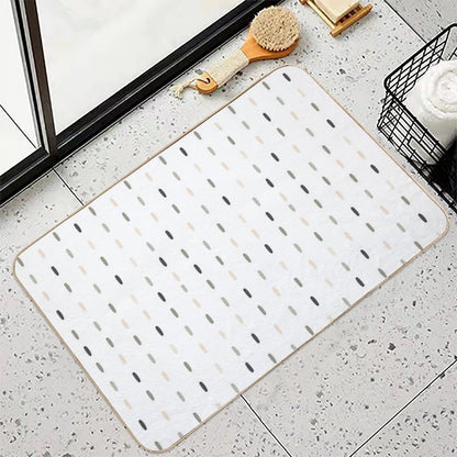 Boho Pastel Color Minimalism Scandinavian Simple Pattern, Uses Geometric Shapes  Dirt-Trapping Bath Mat