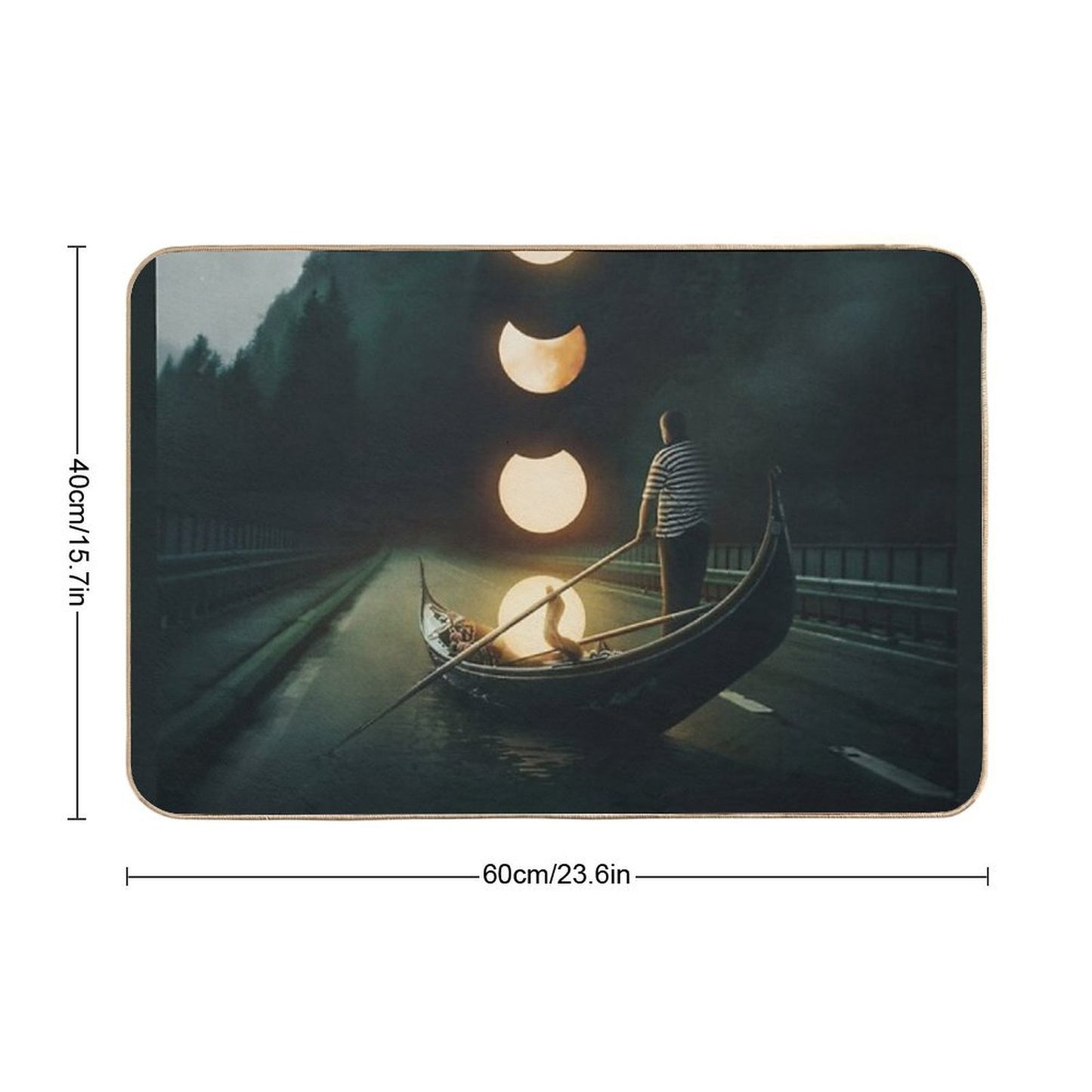 Moon Ride  Easy Maintenance Bath Mat