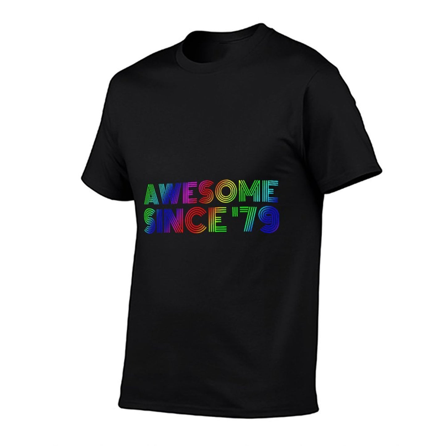 Vintage Rainbow 40th Birthday Awesome Since '79 1979  Tagless Design T-Shirt