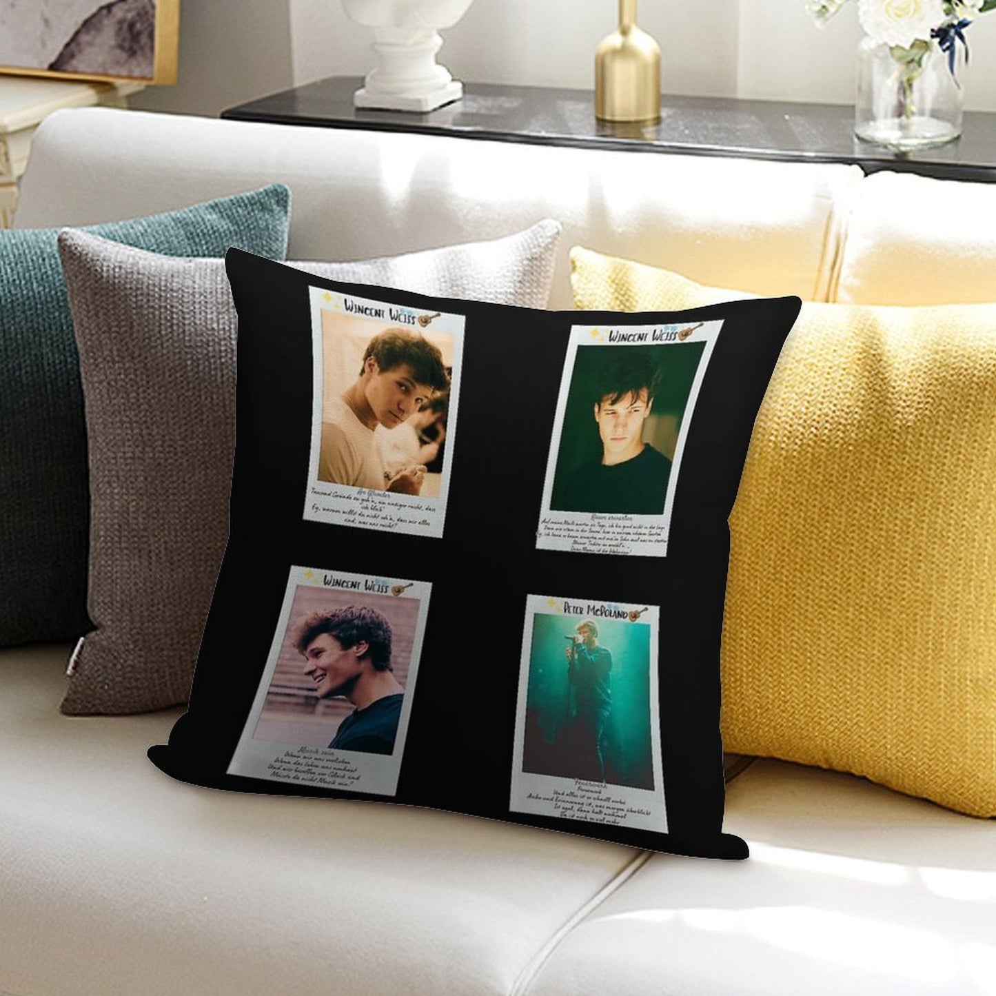 Wincent Weiss Lyrics HD Sticker Set  T Shirt Soft Ultra-Soft Texture Throw Pillow