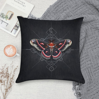 Cecropia Moth Soft Anti-Pilling Throw Pillow
