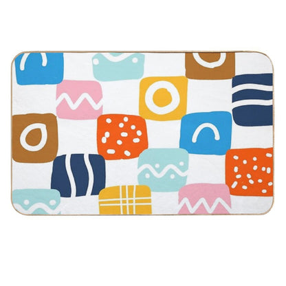 Colorful Shapes, Good Mood.  Repositionable Bath Mat