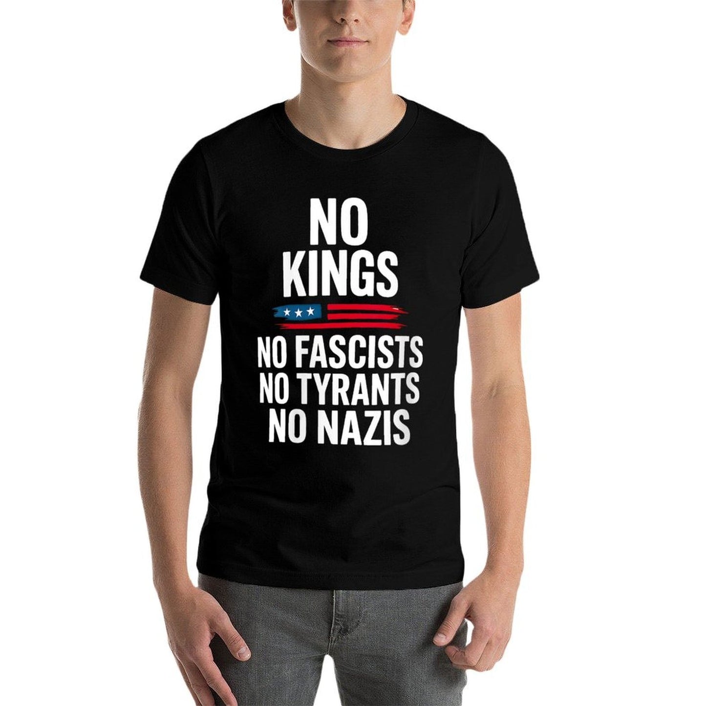 Womens No Kings No Fascists No Tyrants No Nazis No Kings In America  Fade-proof Color T-Shirt