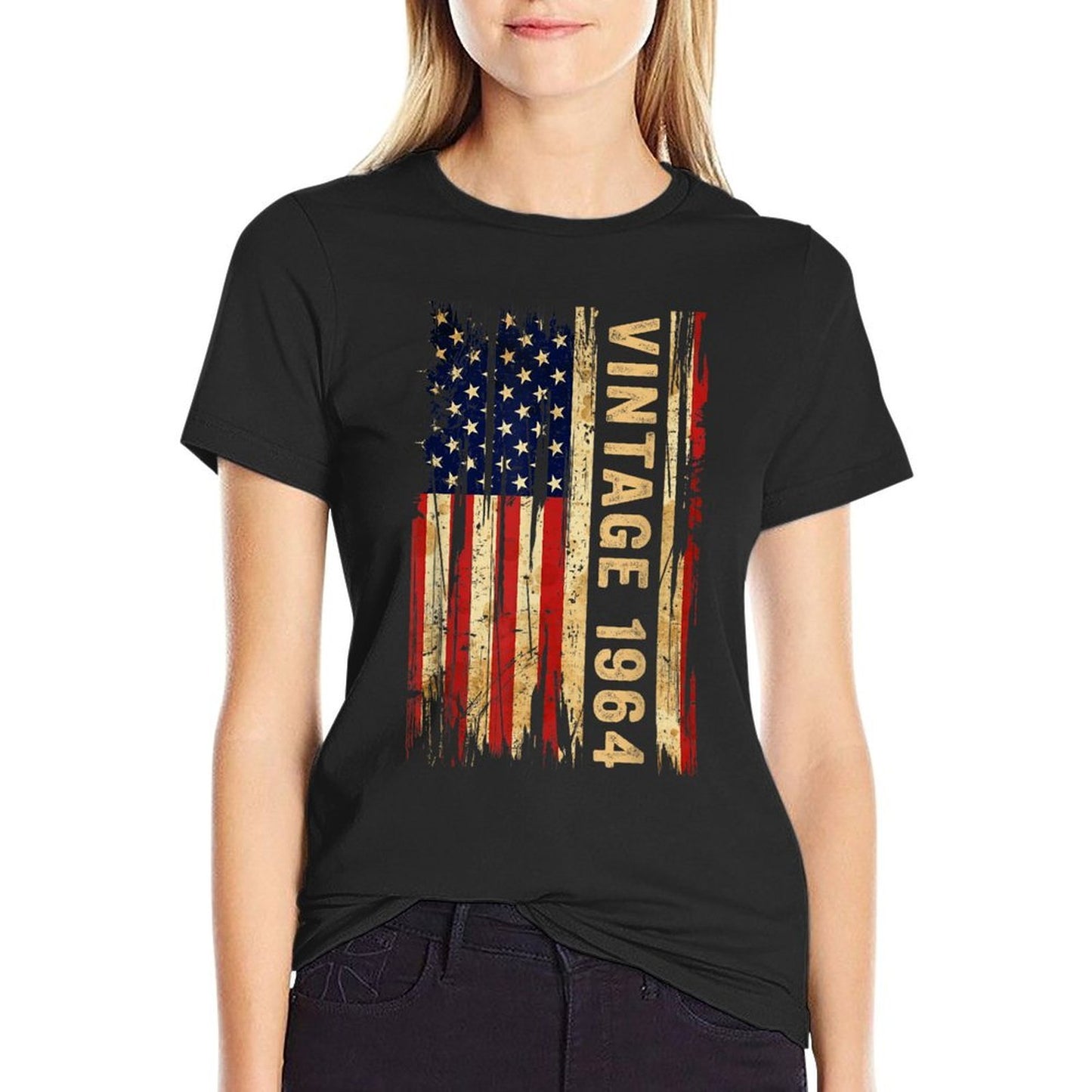 60 Years Old Vintage 1964 American 60th Birthday Men  Trendy Pattern T-Shirt
