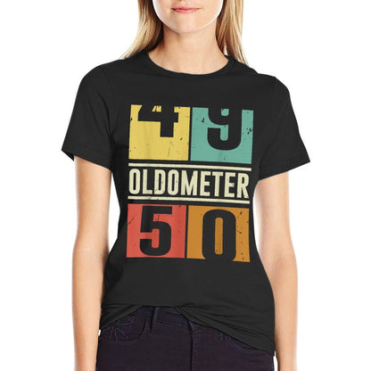 Oldometer 50th Birthday For Men And Women  Moisture-wicking T-Shirt