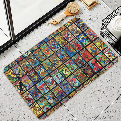 Vintage Superhero Comic Book Collection Pattern 3  Eco-Friendly Bath Mat
