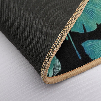 O Ginkgo (on Black)  Odorless Bath Mat