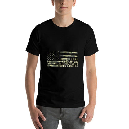Just A Regular Dad Trying Not To Raise Liberals Camouflage  Quick-drying T-Shirt