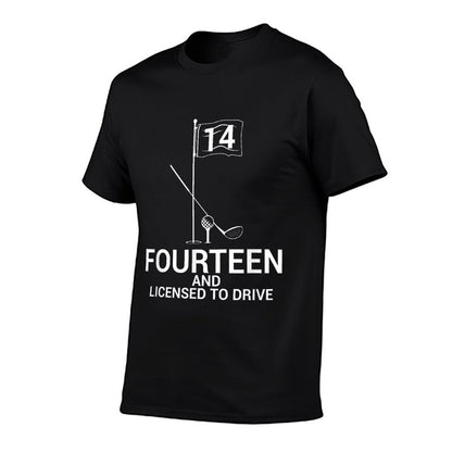 Funny Golf Sayingn Golfer 14th Birthday  Fade-proof Color T-Shirt