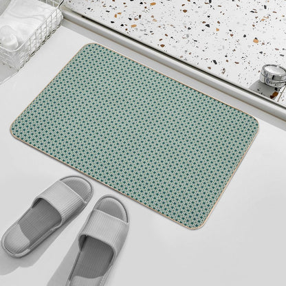 Tiny Diamond Petals in Green  Odorless Bath Mat