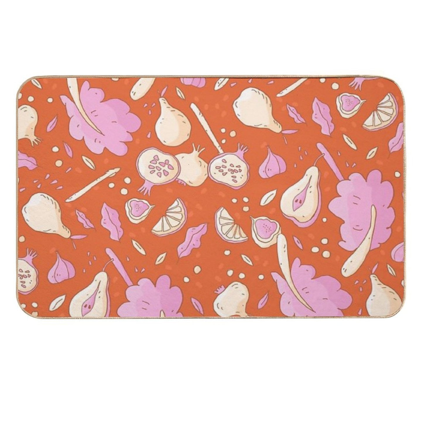 Autumn Vegetables  Non-Slip Bath Mat