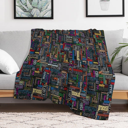 Jungian Psychology Word Cloud Wrinkle-free Throw Blanket