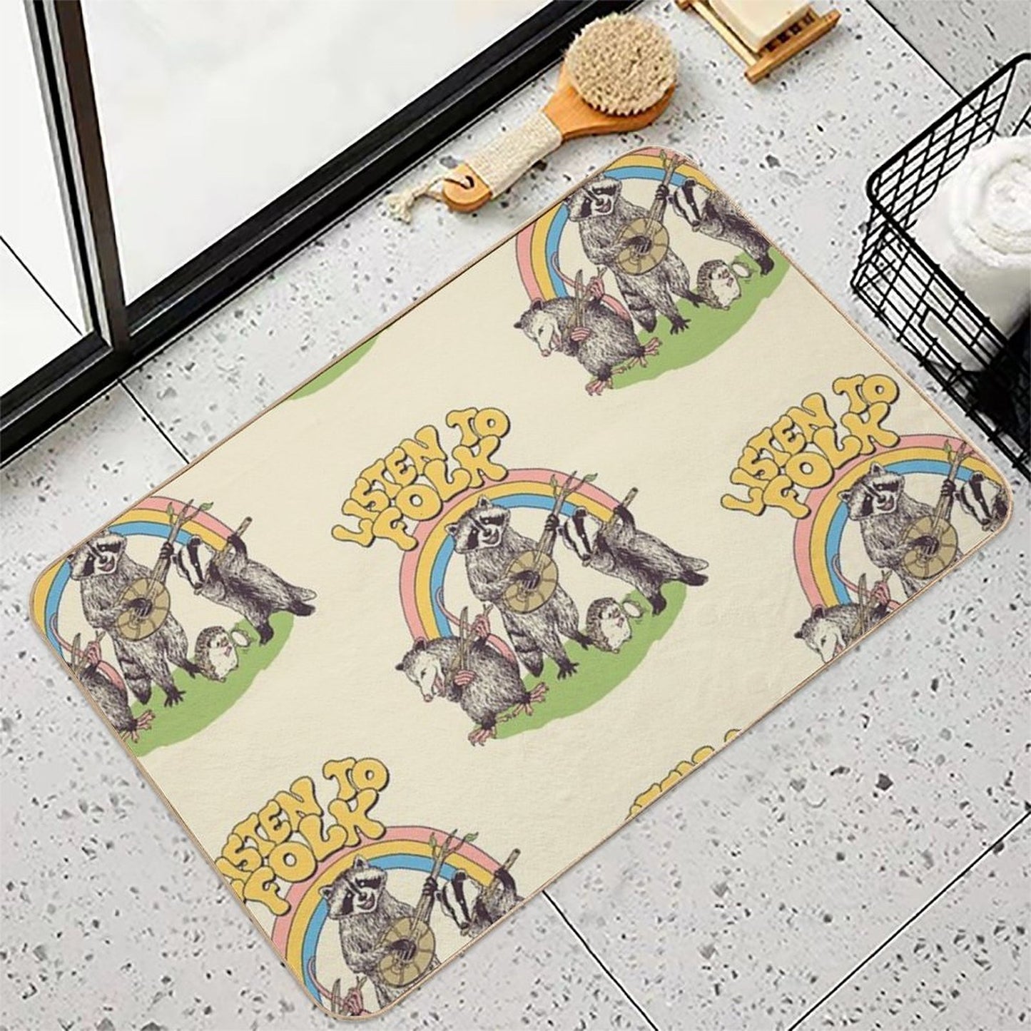 Listen To Folk  Odorless Bath Mat