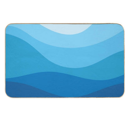 Abstract Waves Background Water Waves Retro Pattern Design  Toxin-Free Bath Mat