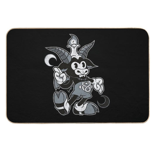 Do Walt Thou Wilt - Baphomet - Creepy Cute Occult  Repositionable Bath Mat