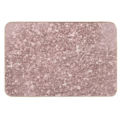 Rose Gold Glitter Dust II Durable Bath Mat