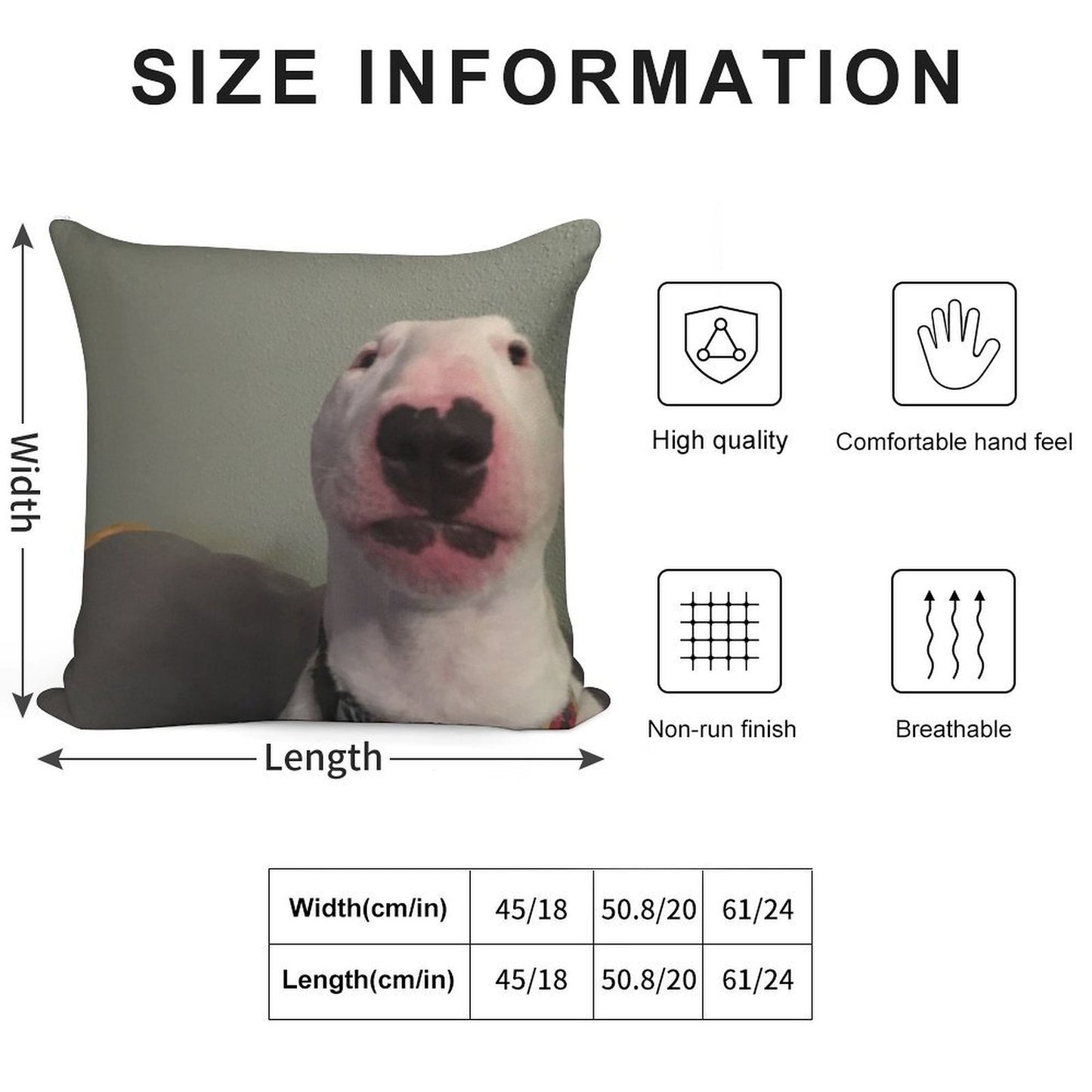 @PupperNelson Walter Original Soft Hidden Zipper Throw Pillow