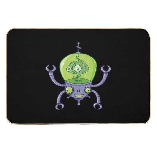 Brainbot Robot with Brain  Absorbent Bath Mat