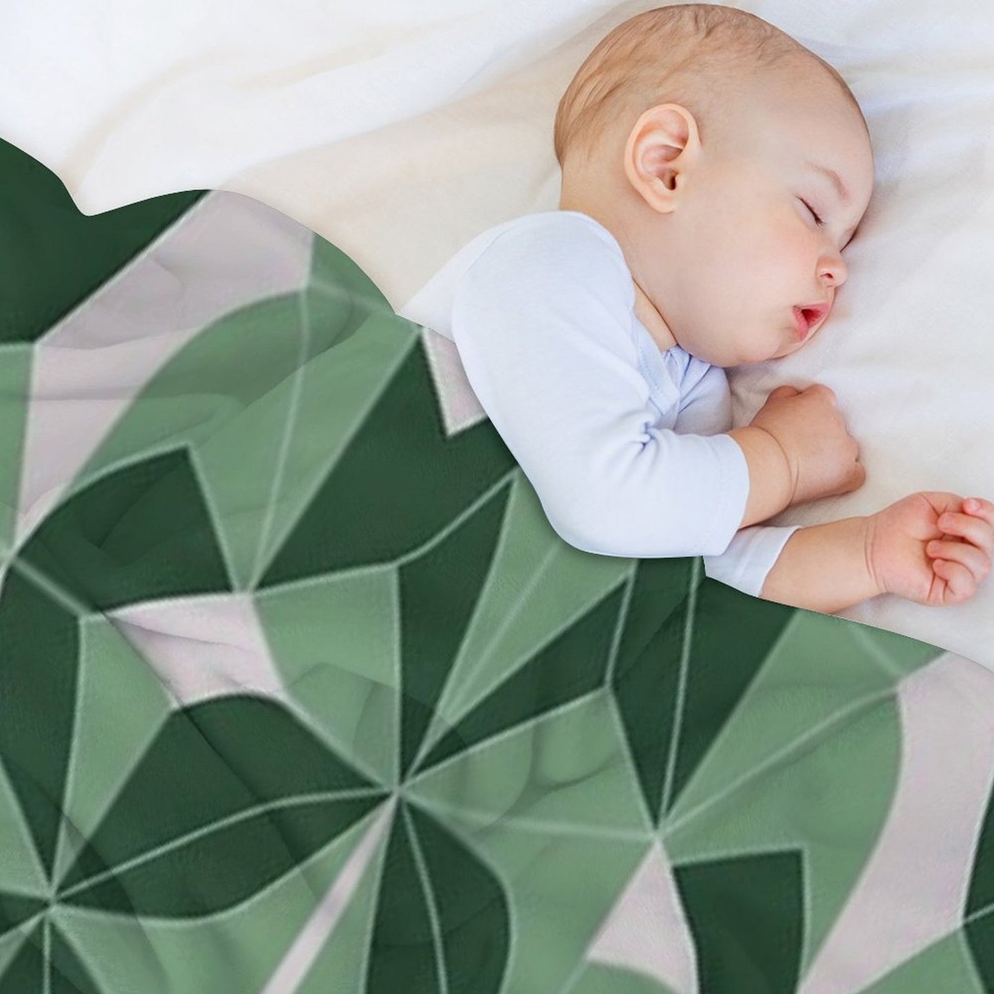 Minimalist Geometric Patterns Eco-conscious Throw Blanket