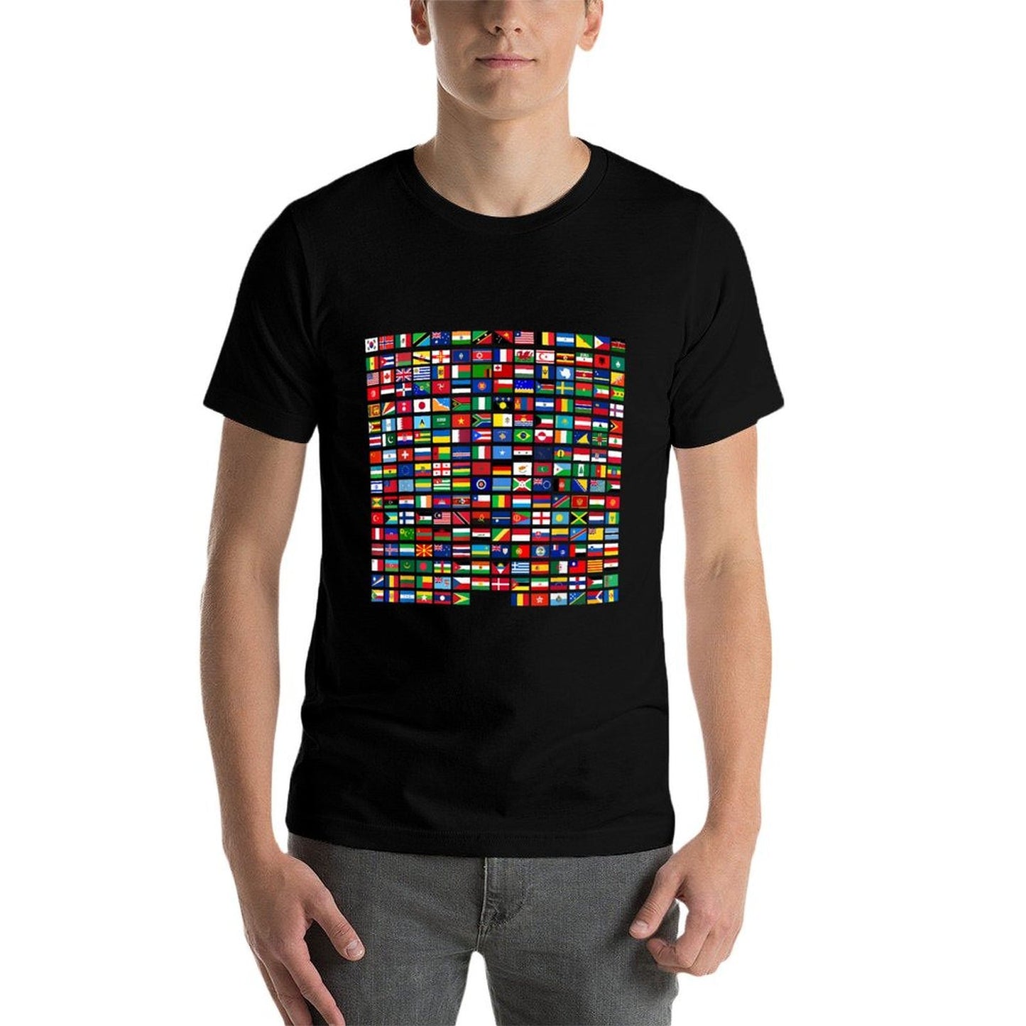 All Countriess Of The World 287 International  Rolled Sleeves T-Shirt
