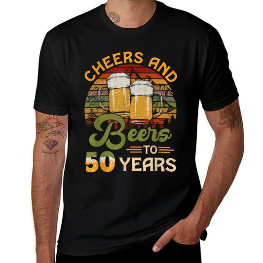 Cheers And Beers To 50 Years Old 50 Birthday Gifts 50th Bday  Durable T-Shirt
