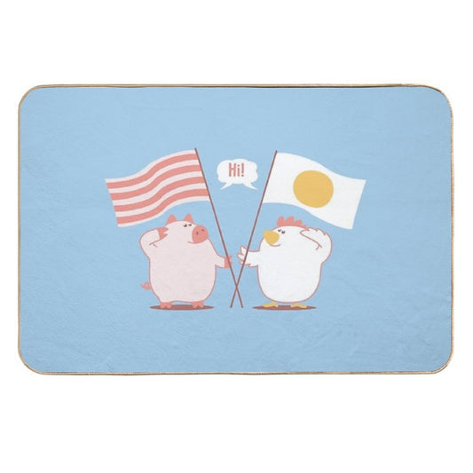 Breakfast  Repositionable Bath Mat