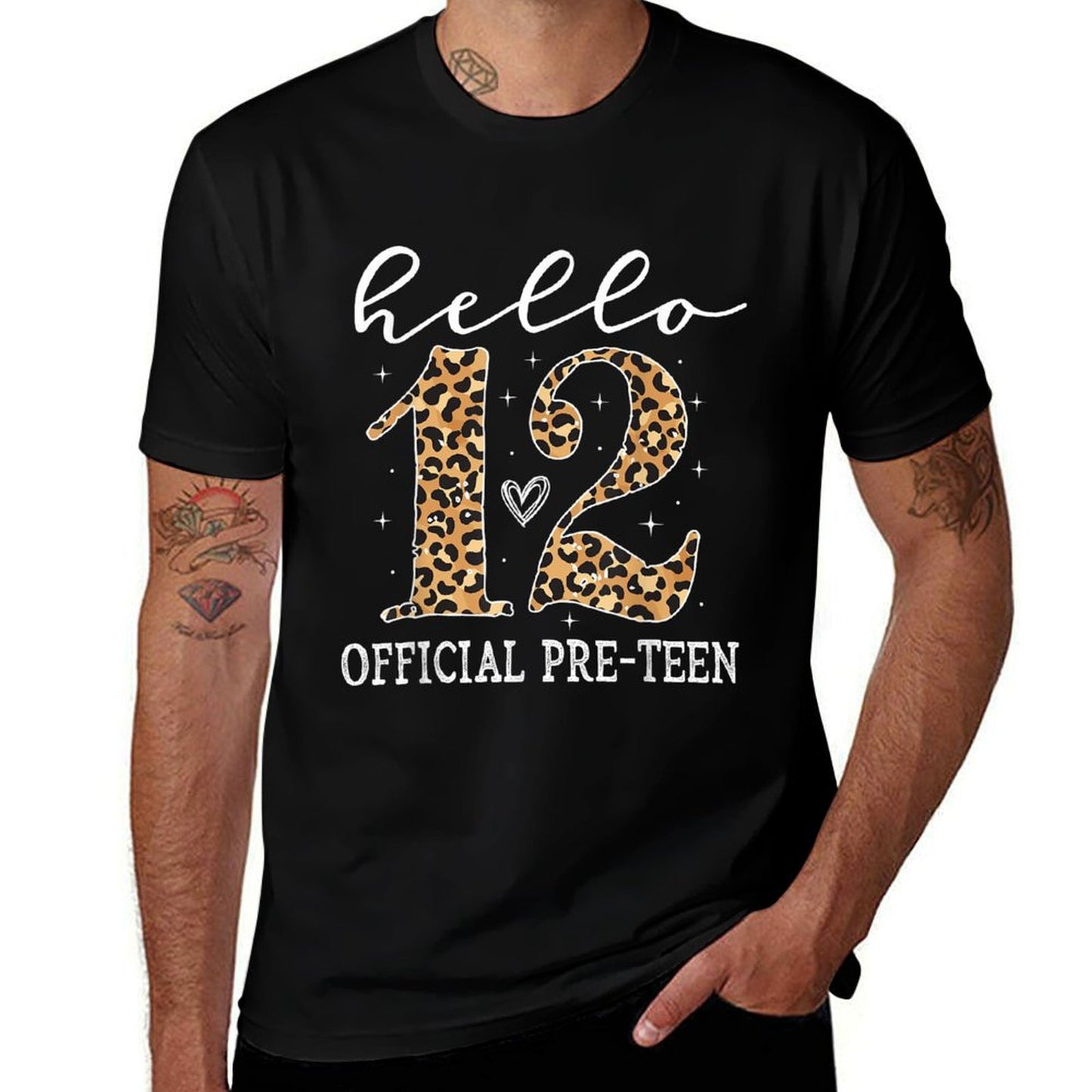 Hello 12 Official Pre-Teen 12th Birthday Girl 12 Year Old  Cotton T-Shirt