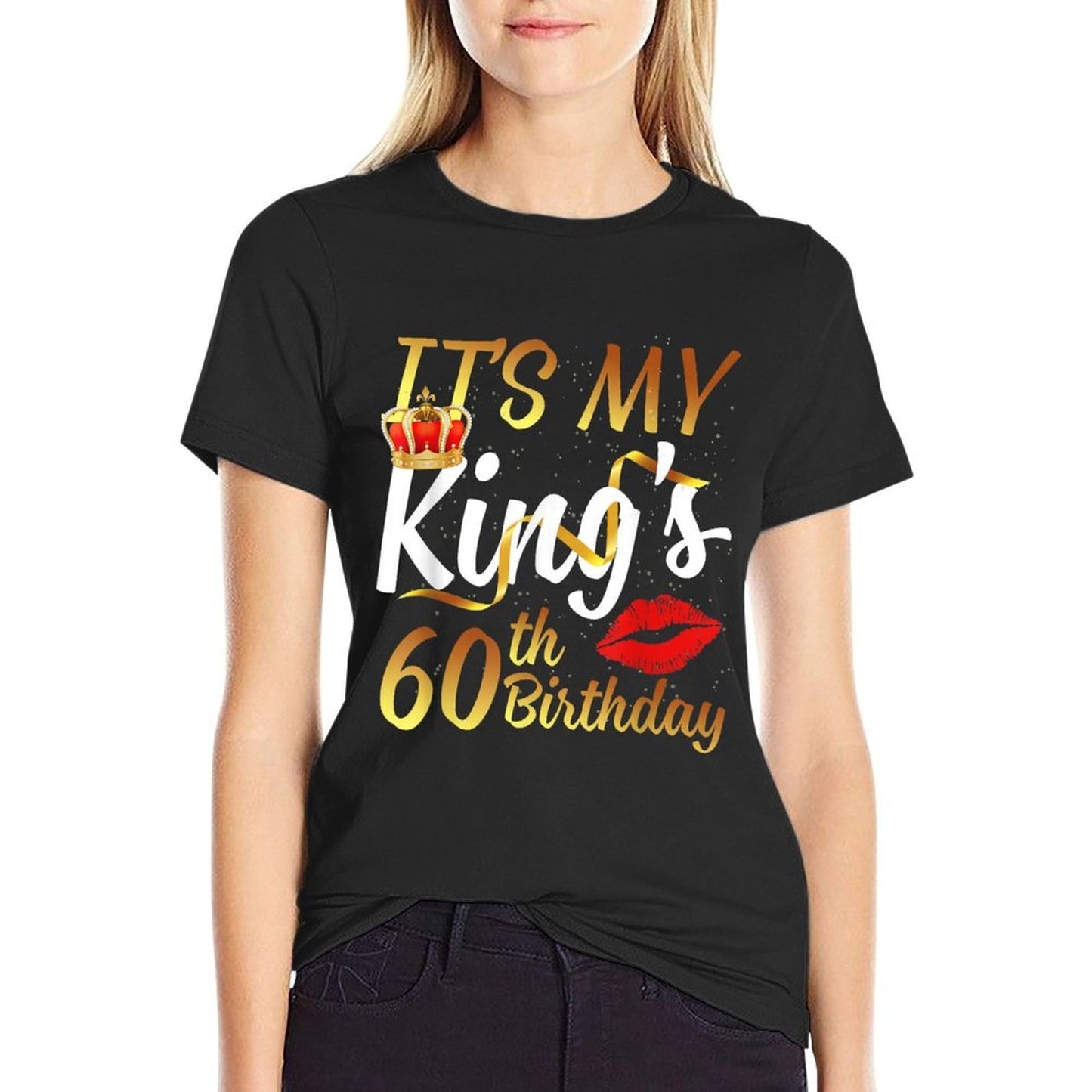 It's My King's 60th Birthday Gold Crown For 60 Years Old Man  Affordable Price T-Shirt