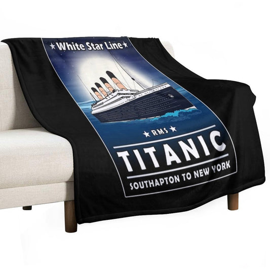 A 1912 Vintage Titanic Voyage Ship Cruise Gift Sustainable Throw Blanket